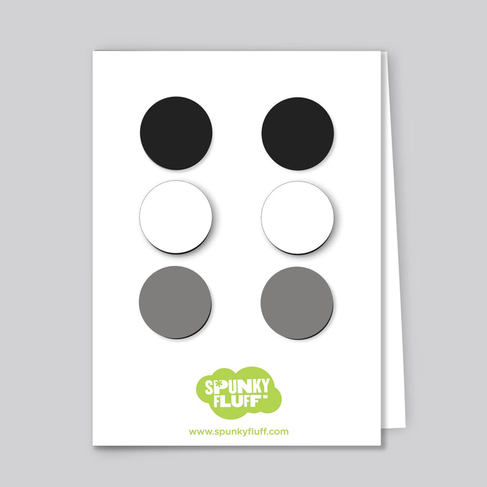 Spunky Fluff Proudly handmade in South Dakota, USA Elegant Neutrals Painted Dot Magnets, Small Variety Pack