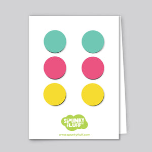 Spunky Fluff Proudly handmade in South Dakota, USA Kids of All Ages Painted Dot Magnets, Small Variety Pack