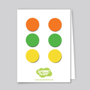 Spunky Fluff Proudly handmade in South Dakota, USA Painted Dot Magnets, Small Variety Pack