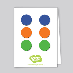 Spunky Fluff Proudly handmade in South Dakota, USA Painted Dot Magnets, Small Variety Pack
