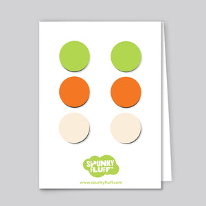 Spunky Fluff Proudly handmade in South Dakota, USA Painted Dot Magnets, Small Variety Pack