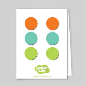 Spunky Fluff Proudly handmade in South Dakota, USA Painted Dot Magnets, Small Variety Pack