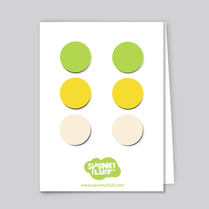 Spunky Fluff Proudly handmade in South Dakota, USA Painted Dot Magnets, Small Variety Pack