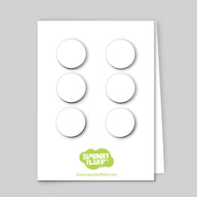 Load image into Gallery viewer, Spunky Fluff Proudly handmade in South Dakota, USA White Painted Dot Magnets, Small
