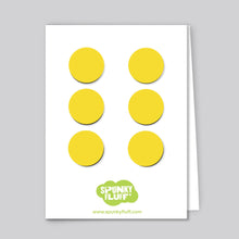 Load image into Gallery viewer, Spunky Fluff Proudly handmade in South Dakota, USA Yellow Painted Dot Magnets, Small
