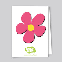 Load image into Gallery viewer, Spunky Fluff Proudly handmade in South Dakota, USA Magenta Painted Flower Magnet
