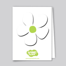 Load image into Gallery viewer, Spunky Fluff Proudly handmade in South Dakota, USA White Painted Flower Magnet
