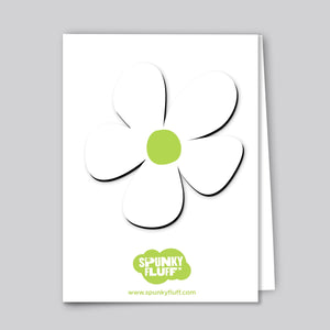 Spunky Fluff Proudly handmade in South Dakota, USA White Painted Flower Magnet