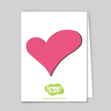 Load image into Gallery viewer, Spunky Fluff Proudly handmade in South Dakota, USA Magenta Painted Heart Magnet
