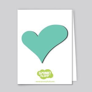 Spunky Fluff Proudly handmade in South Dakota, USA Teal Painted Heart Magnet