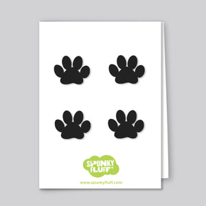 Spunky Fluff Proudly handmade in South Dakota, USA Black Painted Mini-Paw Magnets