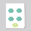 Spunky Fluff Proudly handmade in South Dakota, USA Teal Painted Mini-Paw Magnets