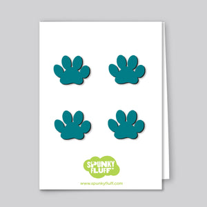 Spunky Fluff Proudly handmade in South Dakota, USA Turquoise Painted Mini-Paw Magnets