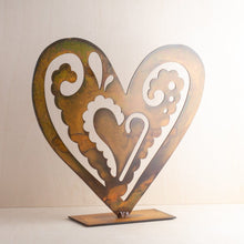 Load image into Gallery viewer, Prairie Dance Paisley Tabletop Heart
