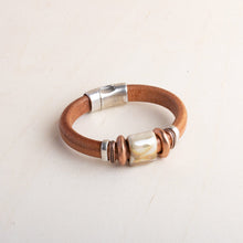 Load image into Gallery viewer, Montana Leather Designs Proudly Handmade in Montana, USA Palomino Leather Bracelet
