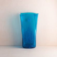 Load image into Gallery viewer, Blenko Turquoise Paper Bag Vase
