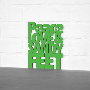 Spunky Fluff Proudly handmade in South Dakota, USA Small / Grass Green Peace, Love And Sandy Feet