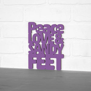 Spunky Fluff Proudly handmade in South Dakota, USA Small / Purple Peace, Love And Sandy Feet