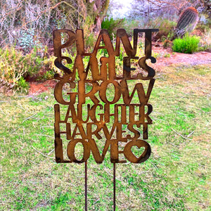 Prairie Dance Proudly Handmade in South Dakota, USA "Plant Smiles..." - Garden Stake