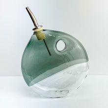 Load image into Gallery viewer, Boise Art Glass Proudly Handmade in Idaho, USA Smokey Gray Pyrex Glass Olive Oil Bottle
