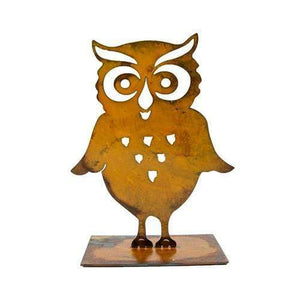 Prairie Dance Proudly Handmade in South Dakota, USA "Screech" Owl – Decorative Fall Table Sculpture