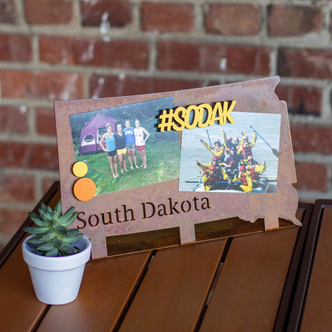 Prairie Dance Proudly Handmade in South Dakota, USA SD Shape Magnetic Frame