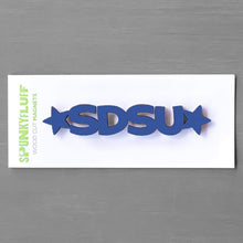 Load image into Gallery viewer, Spunky Fluff Proudly Handmade in South Dakota, USA SDSU-Tiny Word Magnet
