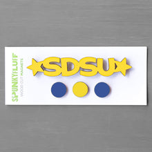 Load image into Gallery viewer, Spunky Fluff Proudly Handmade in South Dakota, USA SDSU-Tiny Word Magnet Set
