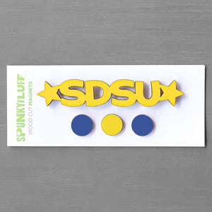 Spunky Fluff Proudly Handmade in South Dakota, USA SDSU-Tiny Word Magnet Set
