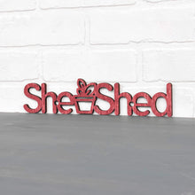 Load image into Gallery viewer, Spunky Fluff Proudly Handmade in South Dakota, USA Small / Weathered Red She Shed

