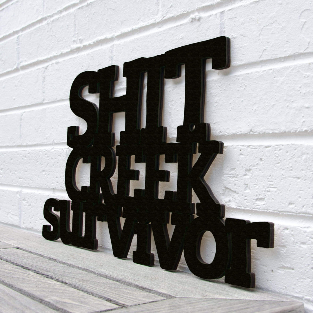 Spunky Fluff Proudly Handmade in South Dakota, USA Small / Black Shit Creek Survivor