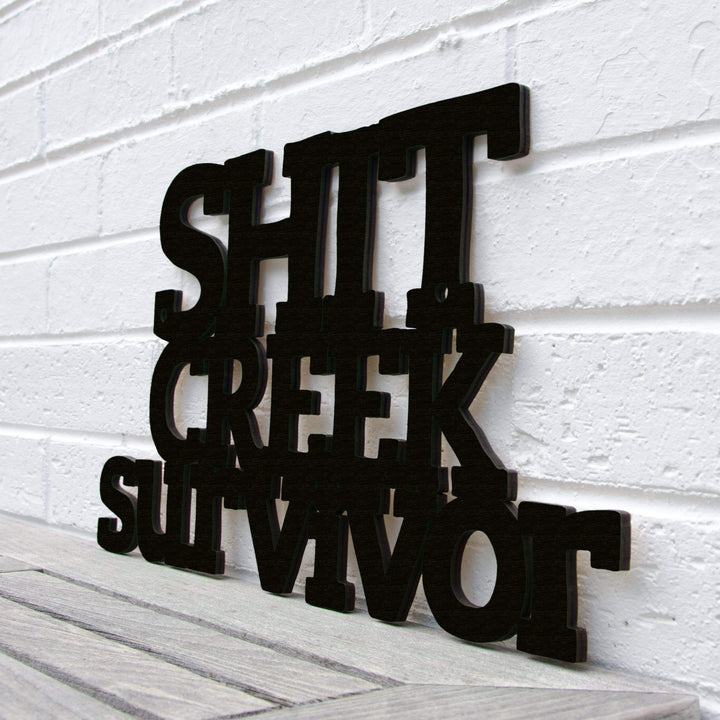 Spunky Fluff Proudly Handmade in South Dakota, USA Small / Black Shit Creek Survivor