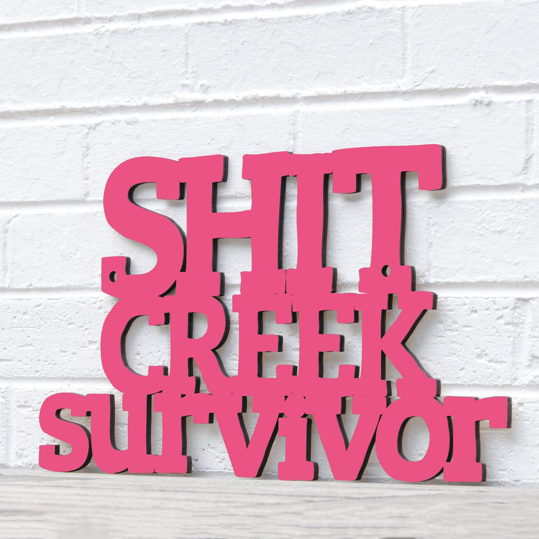 Spunky Fluff Proudly Handmade in South Dakota, USA Small / Magenta Shit Creek Survivor