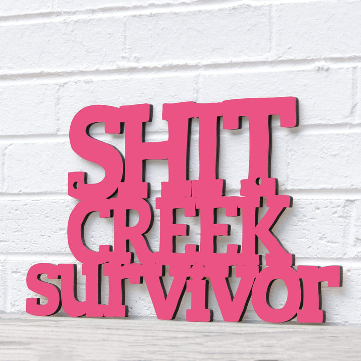 Spunky Fluff Proudly Handmade in South Dakota, USA Small / Magenta Shit Creek Survivor