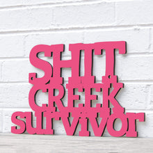 Load image into Gallery viewer, Spunky Fluff Proudly Handmade in South Dakota, USA Small / Magenta Shit Creek Survivor
