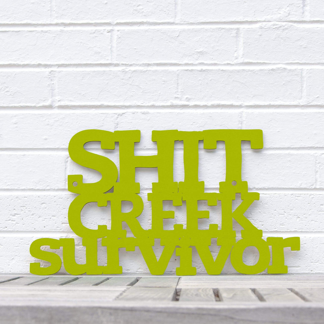 Spunky Fluff Proudly Handmade in South Dakota, USA Small / Pear Green Shit Creek Survivor