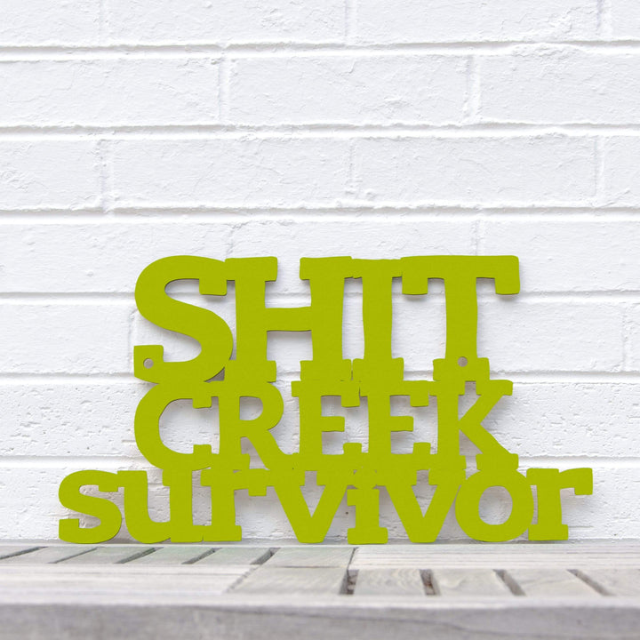 Spunky Fluff Proudly Handmade in South Dakota, USA Small / Pear Green Shit Creek Survivor