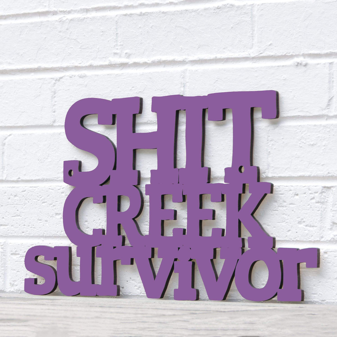 Spunky Fluff Proudly Handmade in South Dakota, USA Small / Purple Shit Creek Survivor