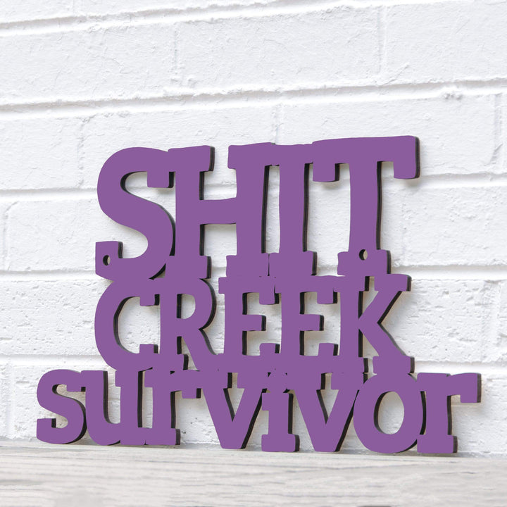 Spunky Fluff Proudly Handmade in South Dakota, USA Small / Purple Shit Creek Survivor