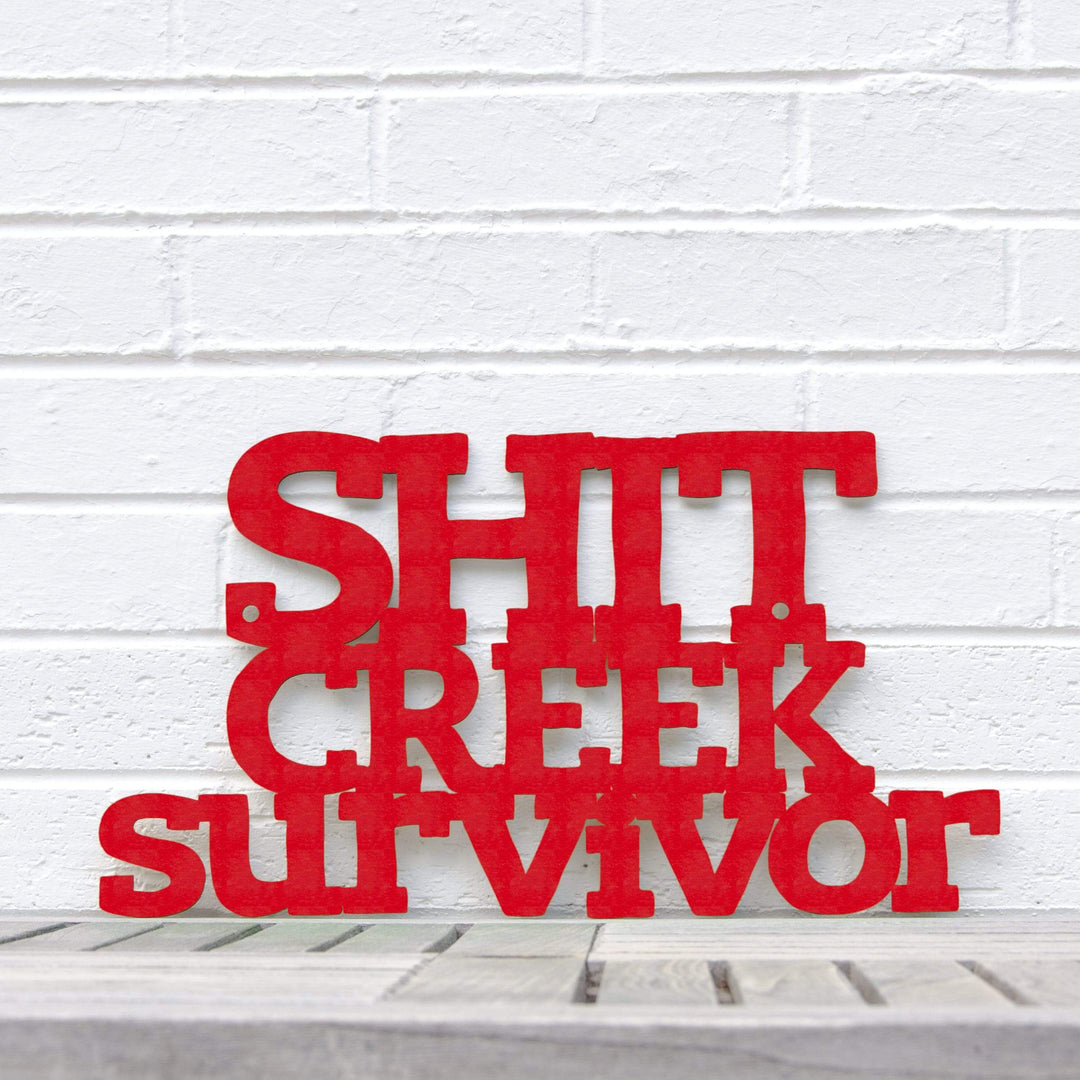 Spunky Fluff Proudly Handmade in South Dakota, USA Small / Red Shit Creek Survivor