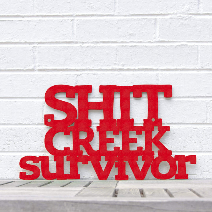 Spunky Fluff Proudly Handmade in South Dakota, USA Small / Red Shit Creek Survivor