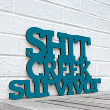 Load image into Gallery viewer, Spunky Fluff Proudly Handmade in South Dakota, USA Small / Teal Shit Creek Survivor
