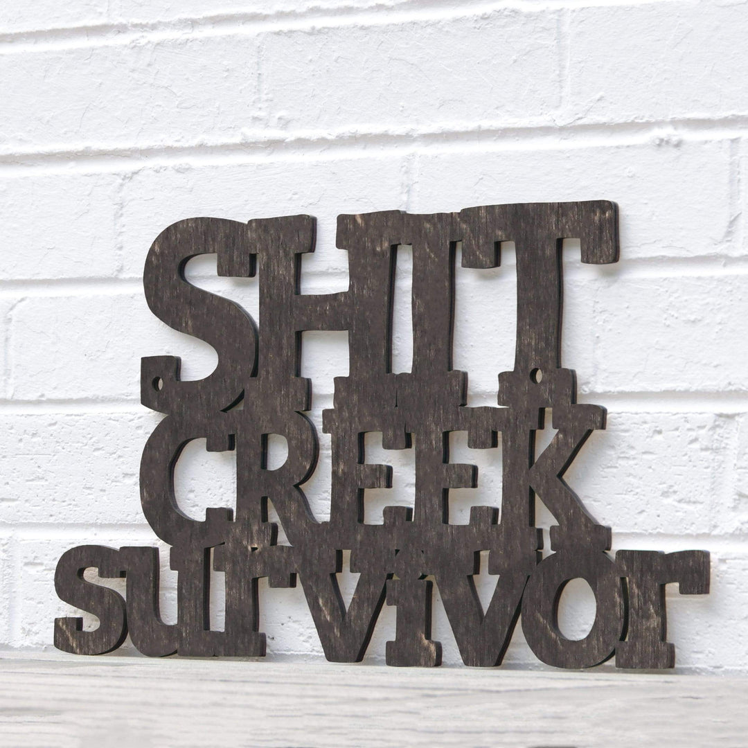 Spunky Fluff Proudly Handmade in South Dakota, USA Small / Weathered Ebony Shit Creek Survivor