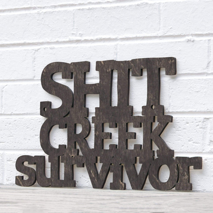 Spunky Fluff Proudly Handmade in South Dakota, USA Small / Weathered Ebony Shit Creek Survivor