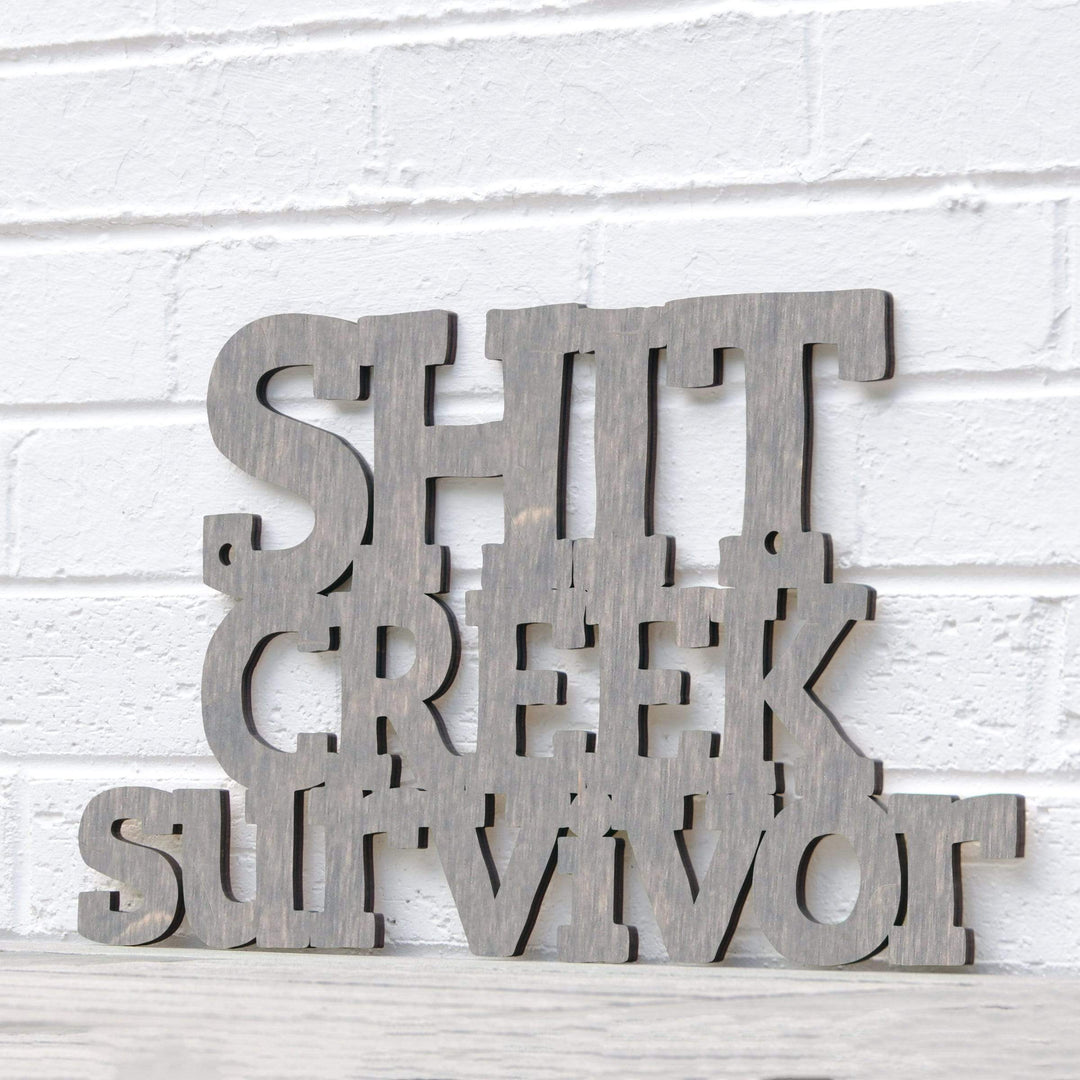 Spunky Fluff Proudly Handmade in South Dakota, USA Small / Weathered Gray Shit Creek Survivor