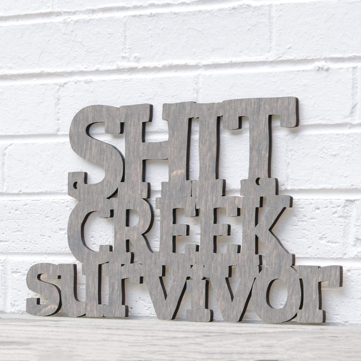 Spunky Fluff Proudly Handmade in South Dakota, USA Small / Weathered Gray Shit Creek Survivor