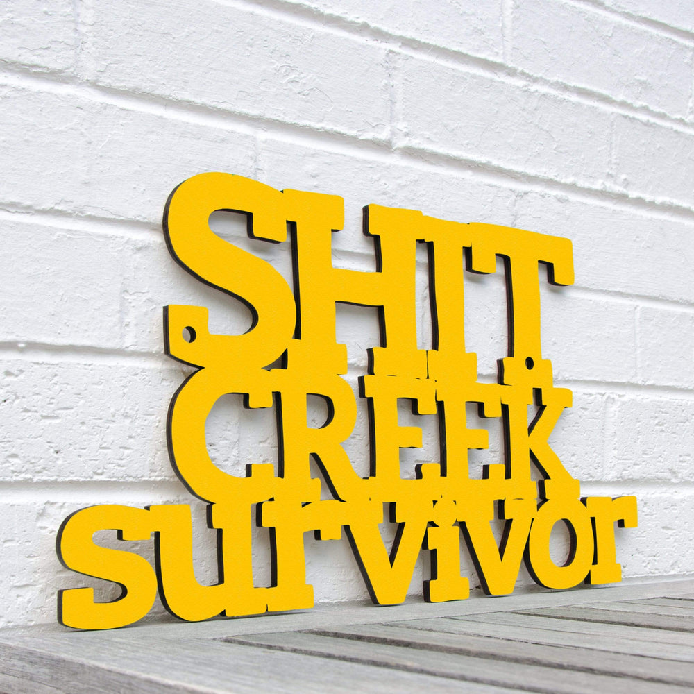 Spunky Fluff Proudly Handmade in South Dakota, USA Small / Yellow Shit Creek Survivor