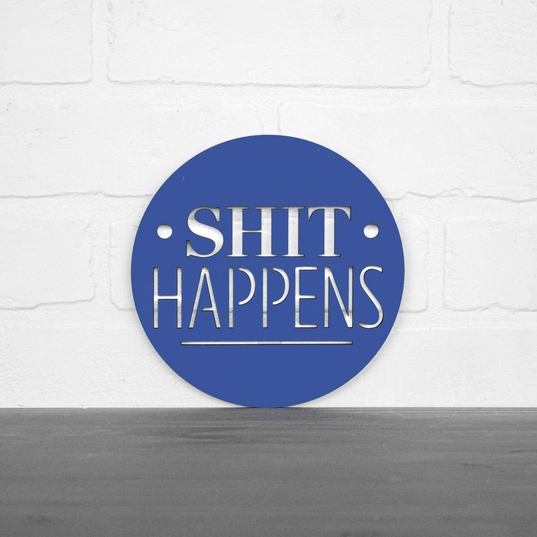 Spunky Fluff Proudly Handmade in South Dakota, USA Small / Cobalt Blue Shit Happens