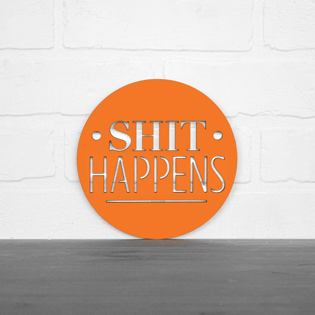 Spunky Fluff Proudly Handmade in South Dakota, USA Small / Orange Shit Happens