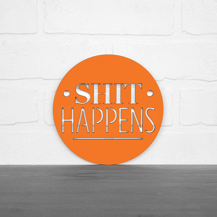 Spunky Fluff Proudly Handmade in South Dakota, USA Small / Orange Shit Happens